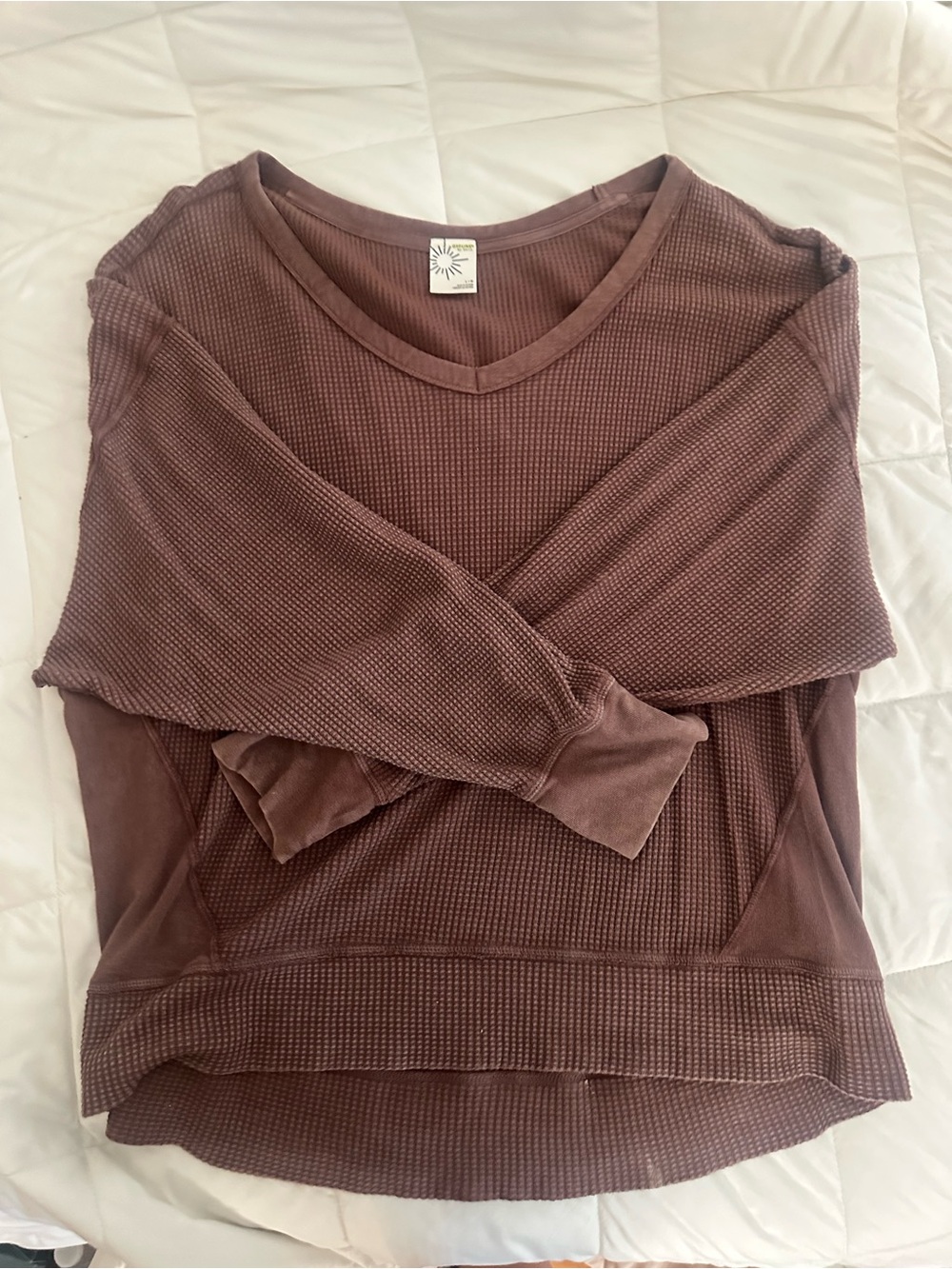 Aerie Offline Waffle Knit Top - Picture 2 of 4
